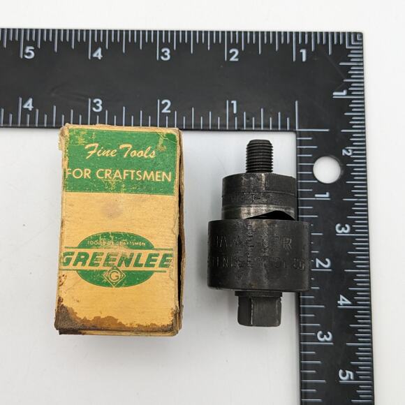 Vintage Greenlee No. 730 1" Inch Conduit Knockout Radio Chassis Punch Die - Picture 6 of 6